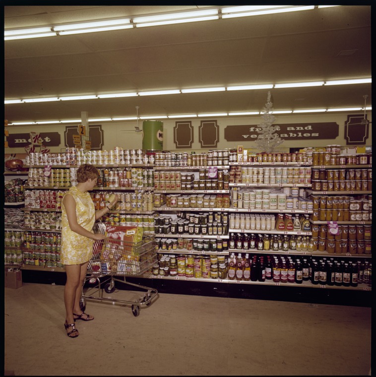 Store display in the 1970s